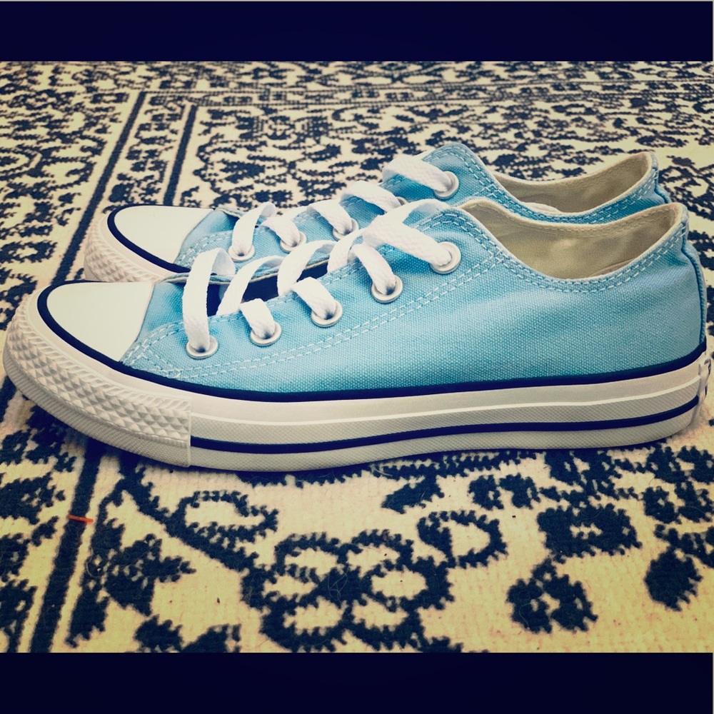 Converse Classic, Light Blue EUC. Unisex Men’s 4
